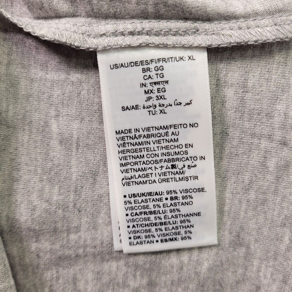 Daily Ritual Women's Gray Short Sleeve Hi Lo Long T-Shirt Size X-Large - Picture 8 of 9